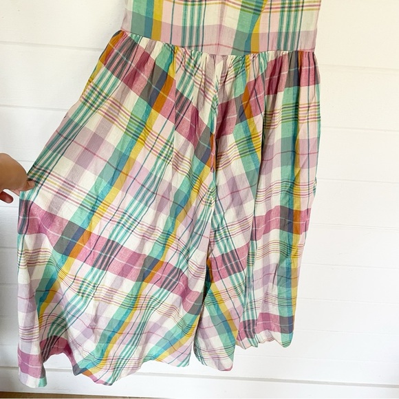 NWT $248 Polo Ralph Lauren Multicolor Madras Plaid Ruffle Midi Dress Size 14 - Picture 9 of 17